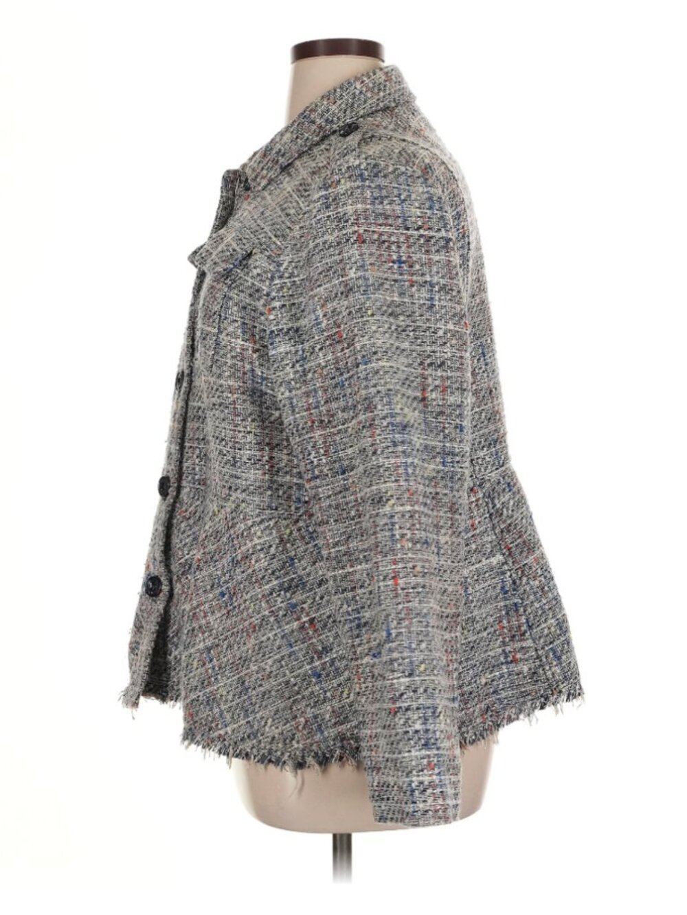 Chico's Women's Tweed Multi-Colored Peplum Blazer - Size 3 (XL) - Like New - Picture 6 of 9